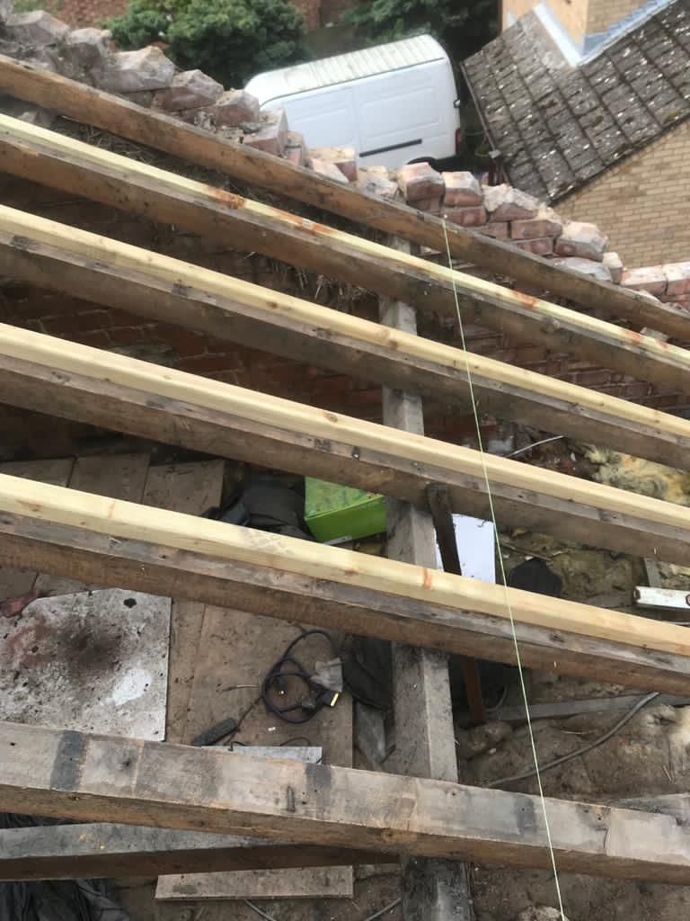 Roof strip back to rafters